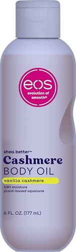 eos Cashmere Oil, Vanilla, 24 Hour Moisture, Plant-Based Squalane to Soothe, Soften and Smooth Dry Skin, 6 fl oz Beauty & Personal Care eos