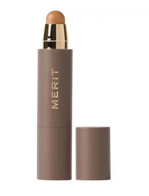 MERIT The Minimalist Perfecting Complexion Foundation and Concealer Stick - Suede (medium tan with peach undertones) 0.23 oz / 6.s g