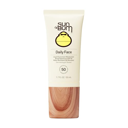 Sun Bum Daily SPF 50 Face Sunscreen Lotion - Broad Spectrum Moisturizing Facial Sunscreen with Vitamin E - Vegan and Hawaii 104 Act Compliant (Without Beauty & Personal Care Sun Bum