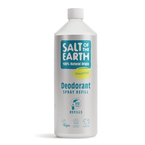 Salt of the Earth Natural Unisex Deodorant Spray Unscented Refill 1 Litre Beauty and Personal Care Salt Of the Earth