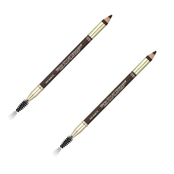 Pack of 2 L'Oreal Paris Brow Stylist Designer Eyebrow Pencil, Dark Brunette # 3152