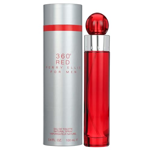 Perry Ellis 360° Red Eau De Toilette Spray for Men - Mens Cologne, Long Lasting Perfume, EDT, Fragrance with Notes of Clove, Cinnamon & Patchouli Beauty & Personal Care Perry Ellis