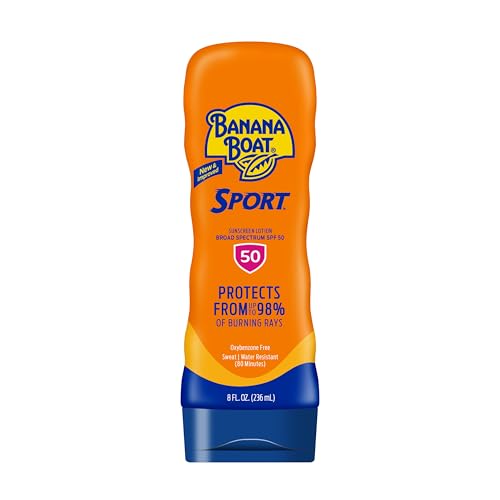 Banana Boat Sport Ultra SPF 50 Sunscreen Lotion, 8oz | Banana Boat Sunscreen SPF 50 Lotion, Oxybenzone Free, Sunblock, Water Resistant, 8oz Beauty & Personal Care Banana Boat