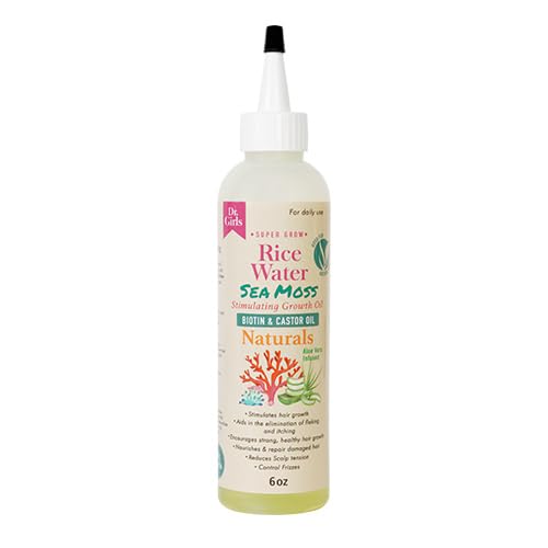 Dr.Girls Rice Water Thickening Growth Oil 6oz (Sea Moss) Beauty & Personal Care Dr.Girls