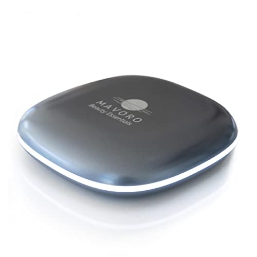 Mavoro LED Lighted Travel Makeup Mirror | 1x/10x Magnification | Rechargeable USB-C | Pocket & Purse Portable Lighted Travel Makeup Compact Mirror Beauty & Personal Care Mavoro