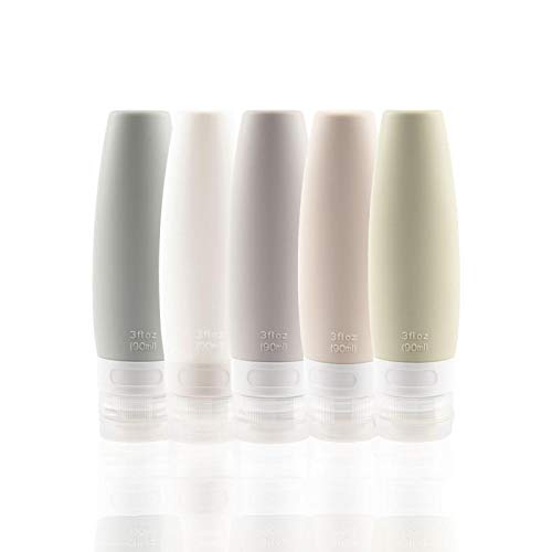 TSA Certified Portable Silicone Travel Bottle Set, Leak Proof Squeezable Silicon Tubes Travel Size Toiletries Containers, Refillable Travel Beauty & Personal Care LARPIPAO