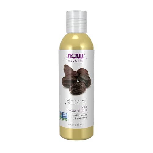 NOW Foods Solutions, Jojoba Oil, 100% Pure Moisturizing, Multi-Purpose Oil for Face, Hair and Body, 4-Ounce Beauty & Personal Care NOW Foods