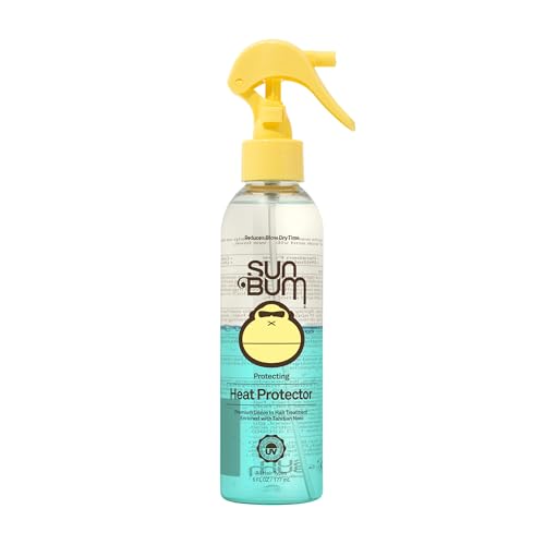 Sun Bum Heat Protector Spray - Leave In Hair Treatment Protects from Heat Styling and Frizz-Causing Humidity - Reduces Blow Dry Time - Vegan Beauty & Personal Care Sun Bum