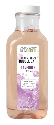 Aura Cacia Relaxing Lavender Bubble Bath, 13 fl oz - Paraben-Free with 100% Pure Essential Oils - Calming and Refreshing Lavender Aromatherapy Beauty and Personal Care Aura Cacia