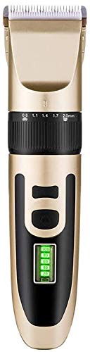 GLESVOWIO Hair Clipper Rechargeable Professional Electric Power Display Razor Child Adult Cordless Trimmer for Style Haircutting At Home-Gold Beauty and Personal Care GLESVOWIO
