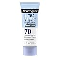 Neutrogena Ultra Sheer Dry-Touch Sunscreen Lotion SPF 70, Broad Spectrum, Water Resistant 80 Min, Oil-Free, Oxybenzone-Free, Non-Comedogenic, Matte Beauty & Personal Care Neutrogena