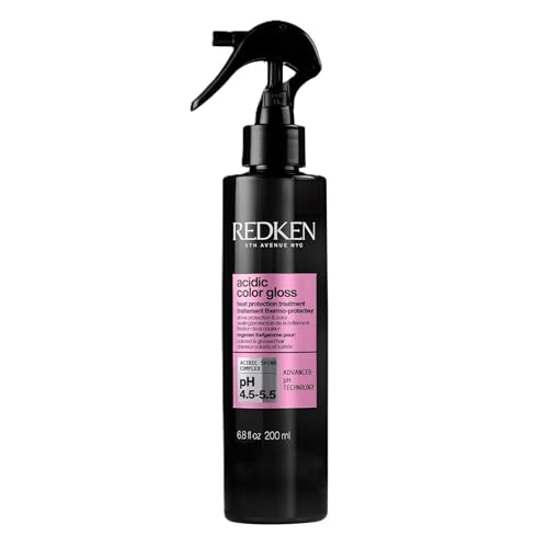 Redken Acidic Color Gloss Heat Protection Leave-In Treatment Spray For Color Treated Hair - Conditions and Adds Hair Shine, Heat Protectant Leave In Beauty & Personal Care Redken