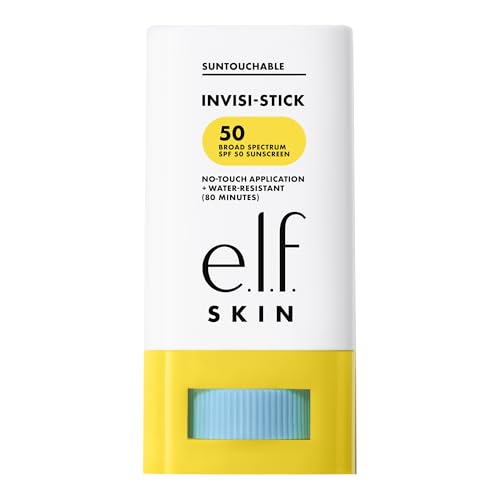 e.l.f. SKIN Suntouchable Invisi-Stick SPF 50, Clear Sunscreen For A Natural Finish, Made With Moisturizing Sunflower Seed Oil, Vegan Beauty & Personal Care e.l.f.