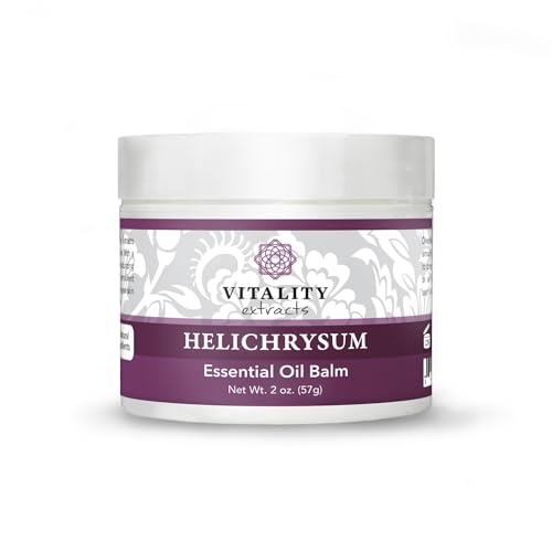 Vitality Extracts Helichrysum Balm - 2oz, Helichrysum Gymnocephalum, Beeswax, Almond Oil, Ultra-Moisturizing, Skin Healing, Full Body Hydration Beauty & Personal Care Vitality