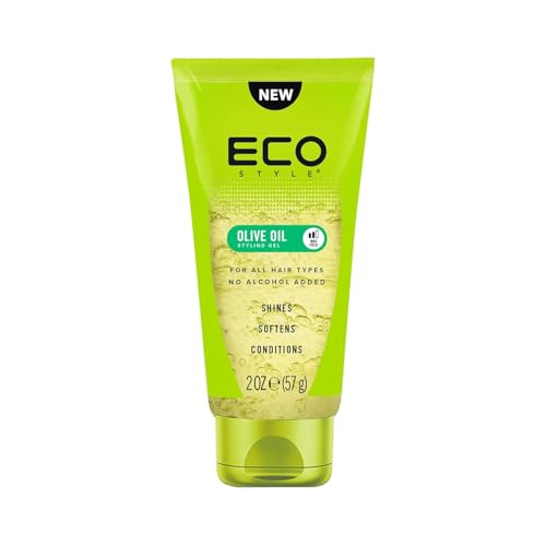 Eco Style Olive Oil Hair Gel 2 oz - Travel Size Maximum Hold Styling Gel for Smooth, Shiny, and Moisturized Hair, Perfect for On-the-Go Grooming Beauty and Personal Care Eco Style Default Title