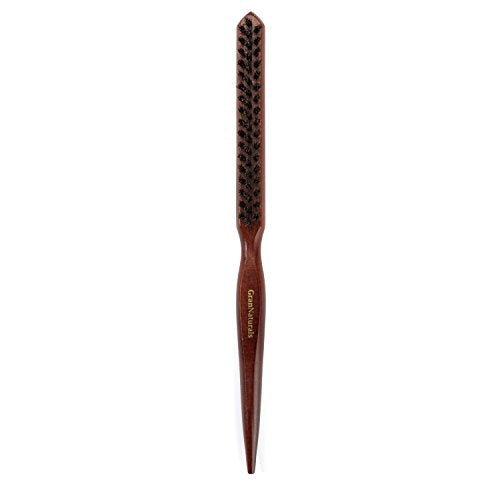 GranNaturals Teasing Boar Bristle Hair Brush for Women - Slick Back Comb with Rat Tail Pick for Hair Sectioning Used for Edge Control, Backcombing Beauty & Personal Care GranNaturals