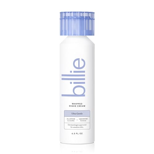 Billie Whipped Shave Cream - Ultra Gentle Protection - Fragrance-Free & Dermatologist-Approved - Designed for Sensitive Skin - 6.5 fl oz Beauty and Personal Care Billie