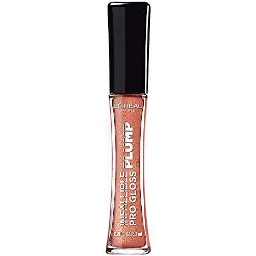 L'Oreal Paris Infallible Pro Gloss Plump Lip Gloss with Hyaluronic Acid, Long Lasting Plumping Shine, Lips Look Instantly Fuller and More Plump, Lucid Beauty & Personal Care L'Oreal Paris