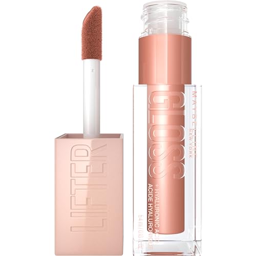 Maybelline Lifter Gloss, Hydrating Lip Gloss with Hyaluronic Acid, High Shine for Plumper Looking Lips, Stone, Rosey Neutral, 0.18 Ounce Beauty & Personal Care MAYBELLINE