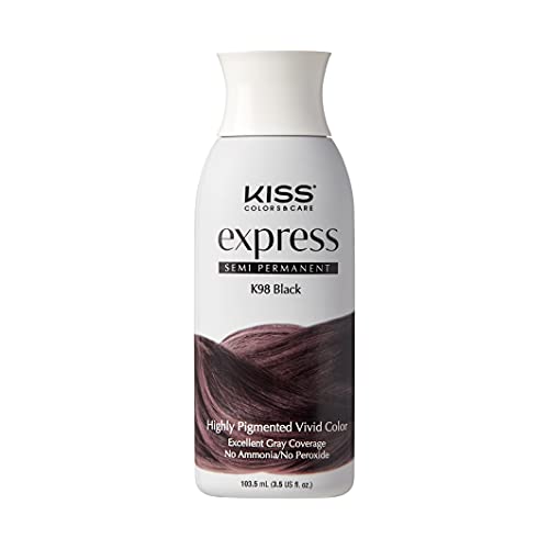 Kiss Express Color Semi Permanent K98 Black 3.5 oz Beauty & Personal Care KISS