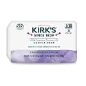 Kirk's 100% Premium Coconut Oil Castile Bar Soap, Lavender & Vanilla, 3 Bars, 4 oz (113 g) Each Beauty & Personal Care Kirk's