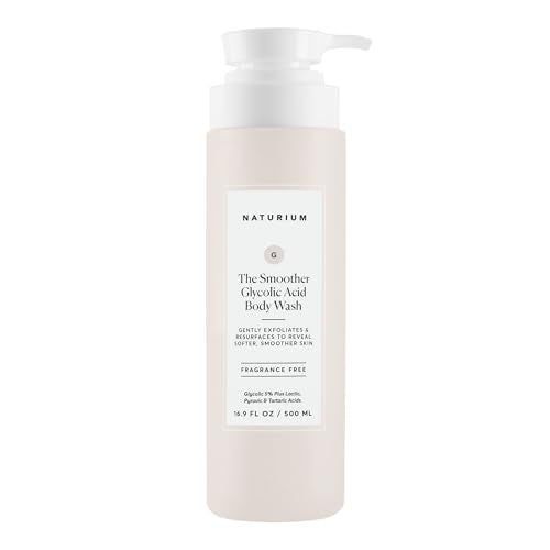 Naturium The Smoother Glycolic Acid Exfoliating Body Wash, Soft & Smoothing Cleanser, 16.9 oz Beauty & Personal Care Naturium