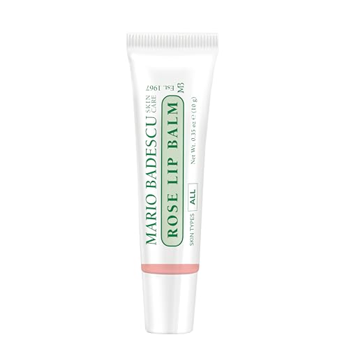 Mario Badescu Moisturizing Rose Lip Balm for Dry Cracked Lips, Infused with Coconut Oil and Shea Butter, Ultra-Nourishing Lip Care Moisturizer Beauty & Personal Care Mario Badescu