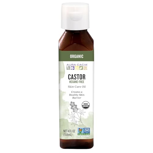 Aura Cacia Skin Care Oil - USDA Organic - Castor Oil - 4 fl oz - 100% Pure Botanical Ingredients Beauty & Personal Care Aura Cacia