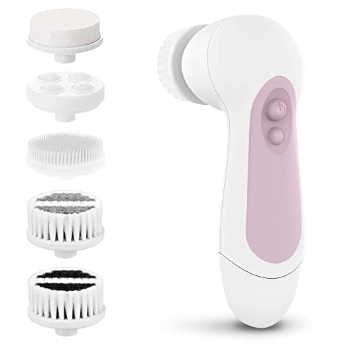 Waterproof Facial Cleansing Spin Brush Set with 5 Exfoliating Brush Heads - Electric Face Scrubber Cleanser Brush by CLSEVXY - Face Brush for Gentle Beauty and Personal Care CLSEVXY Default Title