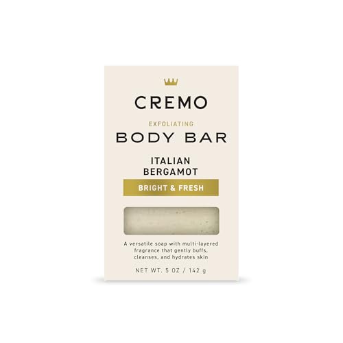 Cremo Exfoliating Body Bar for Men, Italian Bergamot Scent, Multi-Layered Fragrance That Buffs, Cleanses and Hydrates Skin, 5oz Beauty & Personal Care Cremo
