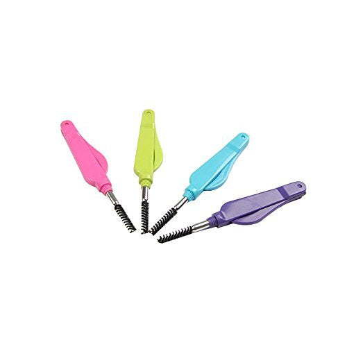 4Pcs Eyelash Comb Folding 2 In 1 Eyelash Brush Eyebrow Comb Makeup Tools (Random Color) Beauty & Personal Care FRCOLOR