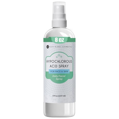 Kate Blanc Cosmetics Hypochlorous Acid Spray for Face and Skin. Gentle Facial Cleanser for Acne-Prone & Sensitive Skin with .02% HOCl (8oz) Beauty and Personal Care Kate Blanc Cosmetics Default Title