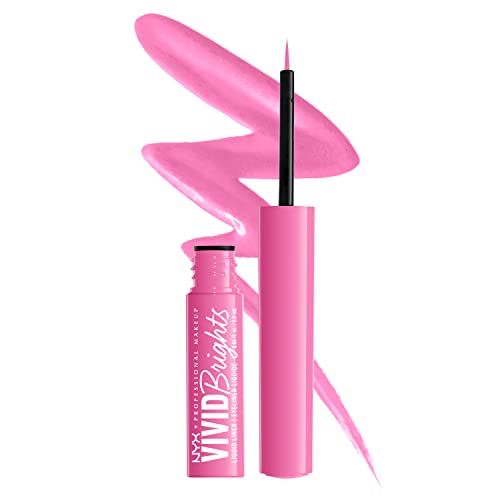 NYX PROFESSIONAL MAKEUP Vivid Brights Liquid Liner, Smear-Resistant Eyeliner with Precise Tip - Don't Pink Twice Beauty & Personal Care NYX PROFESSIONAL MAKEUP