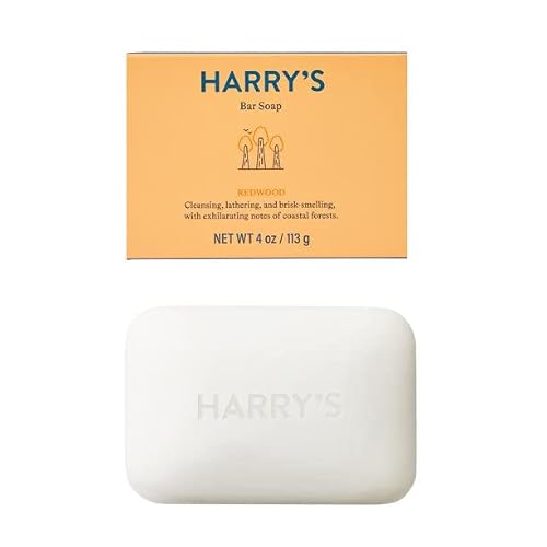 Harry's Men's Bar Soap, Redwood Scent Body Bar Soap for Men, 4 Bars, Net Wt 4 oz Each Beauty & Personal Care Harry's