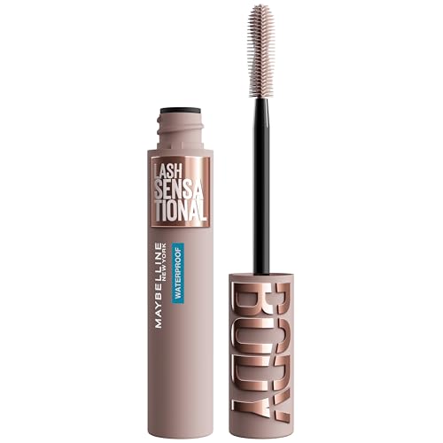 Maybelline Lash Sensational Body Waterproof Mascara, Volume and Length Formula for 24HR Lash Lift, Smudge and Clump-Resistant, Very Black