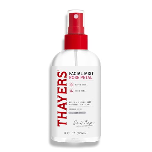 Thayers Alcohol-Free Witch Hazel Facial Mist Toner with Aloe Vera, Rose Petal, Soothing and Hydrating, For All Skin Types, 8 oz Beauty and Personal Care THAYERS Default Title
