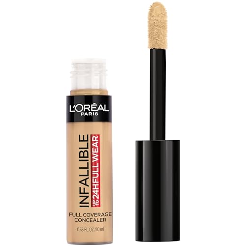 L'Oreal Paris Makeup Infallible Full Wear Waterproof Matte Concealer, Full Coverage, Latte, 0.33 fl. oz.