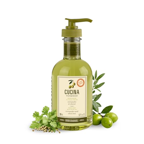 Cucina Hand Soap with Olive Oil, Coriander and Olive Tree Scent, Biodegradable Formula, Recyclable Bottle, 6.7oz (200 mL), Fruits & Passion Beauty & Personal Care Fruits and Passion