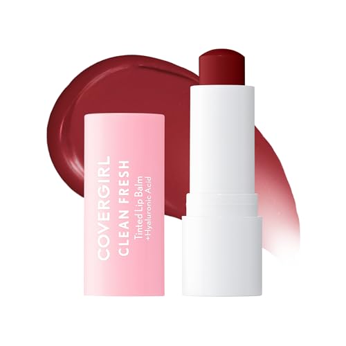 CoverGirl Clean Fresh Tinted Lip Balm, Vegan Formula, Hydrating, Natural Finish, Bliss You Berry, 1 Count Beauty and Personal Care COVERGIRL