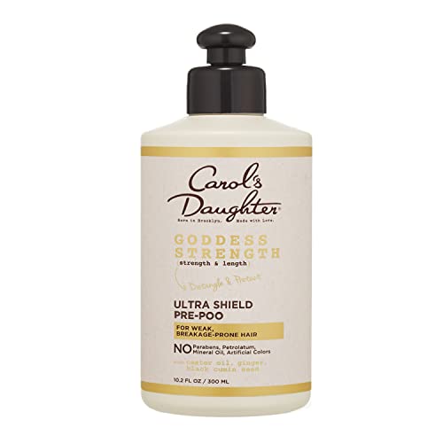 Carol's Daughter Goddess Strength Ultra Shield Pre Poo Hair Treatment for Waves, Coils and Curls, Protective Hair Detangler with Castor Oil, 10.2 Fl Beauty & Personal Care Carol's Daughter