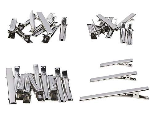 Diy Clip, Alligator Hair Clip 30 pcs Flat Top with Teeth Single Prong Metal Clips Hairbow Accessory for Hair Care Arts Crafts Projects Beauty & Personal Care Yima