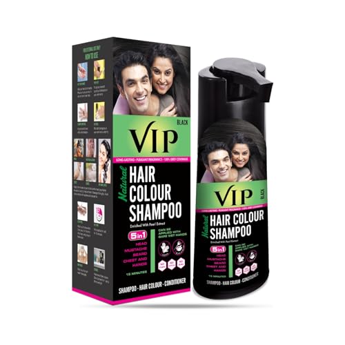 VIP 3 in 1 Hair Color Shampoo (180 ml / 6.08 fl oz) Beauty & Personal Care VIP HAIR COLOUR SHAMPOO