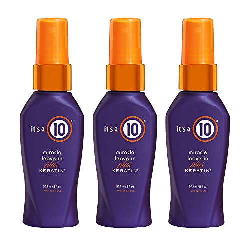 Its A 10 + Keratin Mir Le Size 2z Its A 10 + Miracle Leave-In Plus Keratin, 2 Fl. Oz (Pack of 3) Beauty & Personal Care It's a 10 Haircare