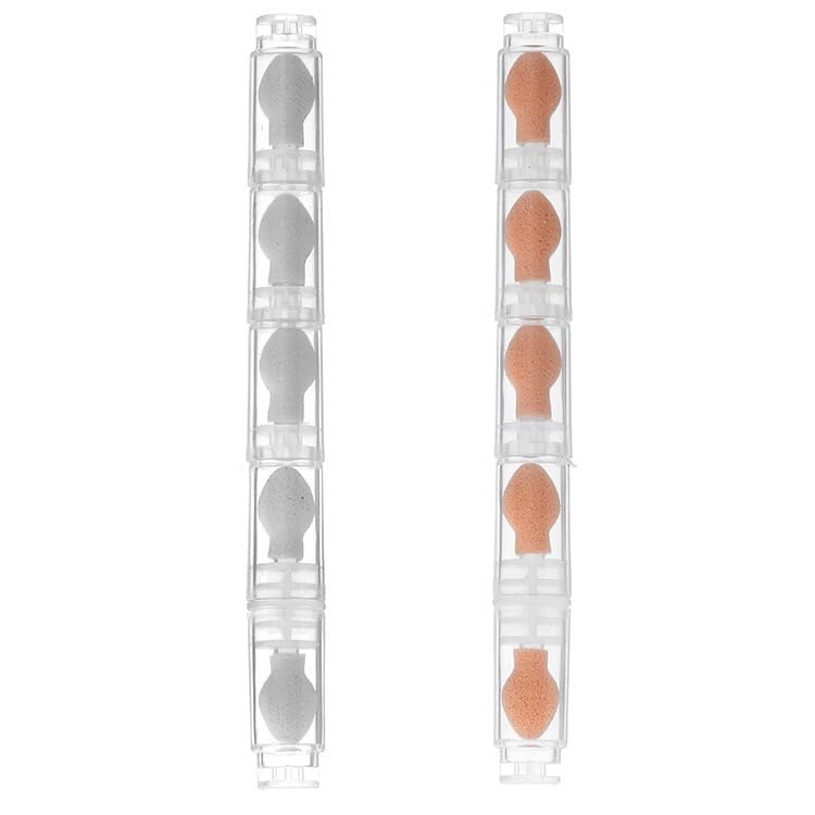 Calyuna Dual-Ended Cream Eyeshadow Stick with Blending Sponge, Matte & Shimmer, Waterproof, Long Lasting, 5 Sections, 2 Pack Beauty & Personal Care Calyuna