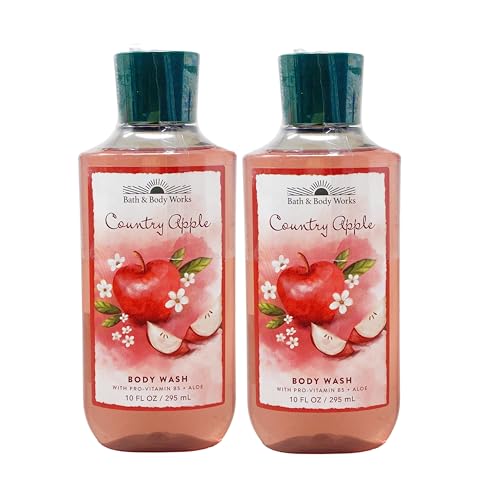 Bath and Body Works (2) Country Apple Shower Gels-10 oz. Bottles Beauty & Personal Care Bath & Body Works