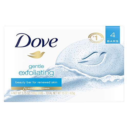 Dove Beauty Bar for Softer Skin Gentle Exfoliating More Moisturizing Than Bar Soap 3.75 oz 4 Bars Beauty & Personal Care Dove