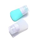 2 Pcs Silicone Travel Bottles,1.3oz Leak Proof Refillable Squeeze Containers with Transparent Carry Bag,Small Empty Travel Size Bottles Beauty & Personal Care LUFEVRM