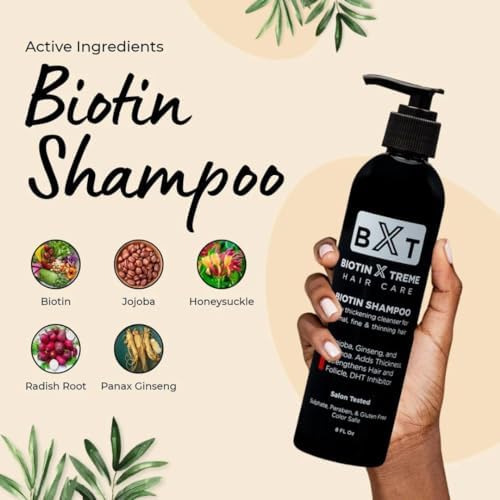 Biotin X Treme Hair Care Biotin Shampoo and Conditioner Set - Natural DHT Blocker for Hair Growth & Thinning Hair - Sulfate & Paraben Free Thickening Beauty & Personal Care Biotin X Treme Hair Care