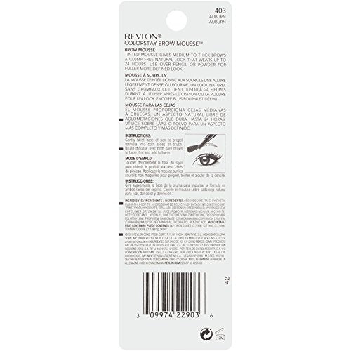 Revlon ColorStay Brow Mousse, Auburn Beauty & Personal Care REVLON