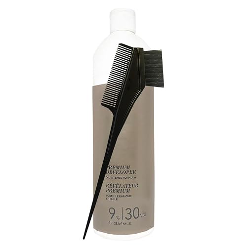 BlondMe Developer 30 Vol 33.8 Oz and M Hair Designs Tint Brush Comb (Bundle), 2.11 Pound (Pack of 1), White Beauty & Personal Care M Hair Designs